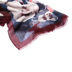unbranded Accessories Pansy Floral Shawl Scarf Wrap